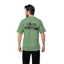 تیشرت Louis Vuitton یقه گرد مردانه نخ پنبه طرح دار مدل 47492