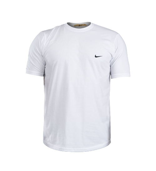 تیشرت Nike یقه گرد مردانه سفید نخ پنبه ساده مدل 48059