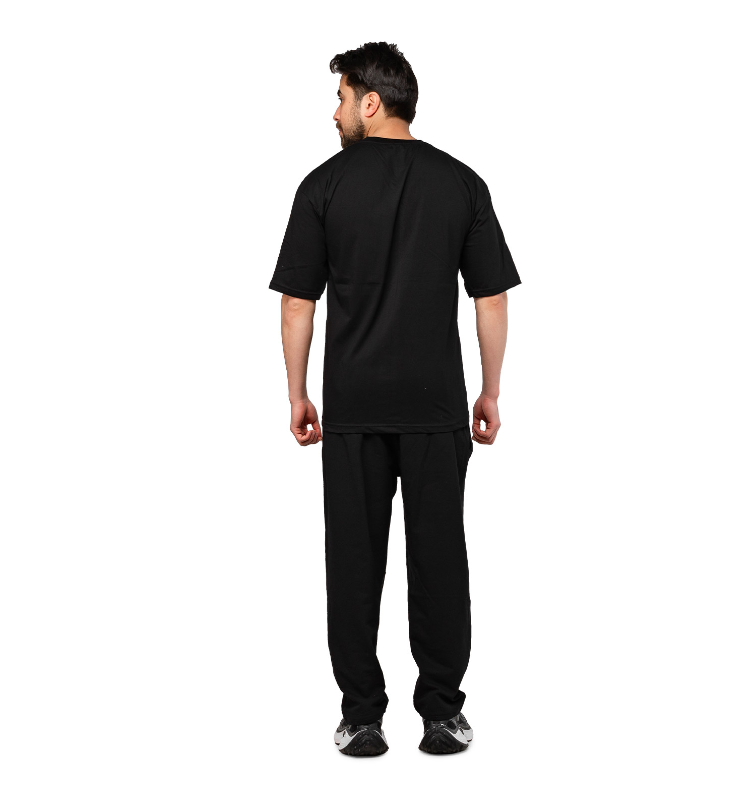 ست تیشرت و شلوار مردانه ورزشی تیم ملی آلمان سفید مشکی یقه گرد مدل 46956