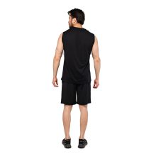 ست رکابی و شلوارک یقه گرد مردانه Adidas مشکی مدل 47216