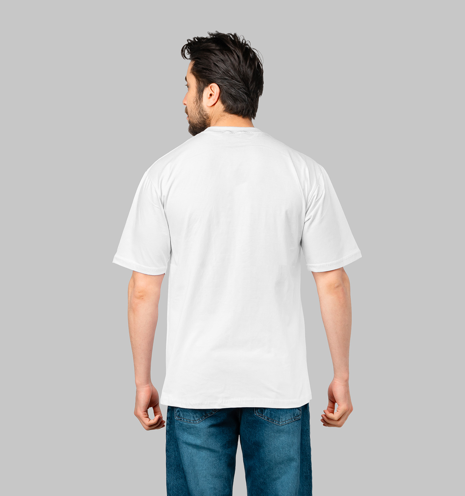 تیشرت Brdince یقه گرد مردانه سفید نخ پنبه طرح دار مدل 47488