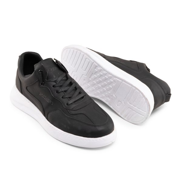 کفش روزمره مردانه Skechers چرم مصنوعی بند دار مشکی مدل 46345
