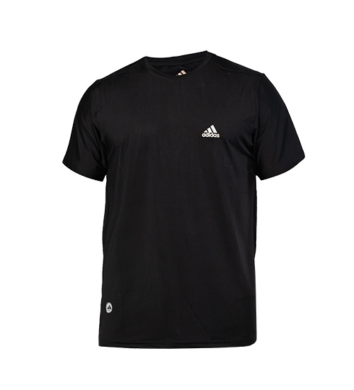 تیشرت ورزشی Adidas یقه گرد مردانه مشکی ساده مدل 47194