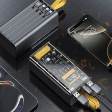 پاوربانک گرین لاین Green Lion Transparent Pro ظرفیت 30000 میلی‌آمپر ساعت مدل 47058