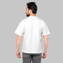 تیشرت لش Italia یقه گرد مردانه سفید طرح دار مدل 47105