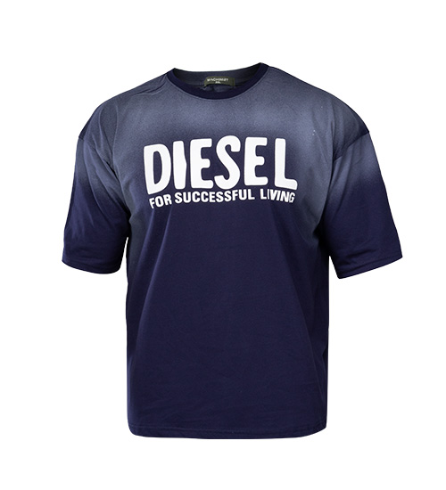 تیشرت Diesel یقه گرد مردانه سرمه ای ابر و بادی مدل 47616