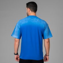 تیشرت یقه گرد مردانه لش دو نخ پنبه طرح دار مدل 47965
