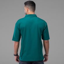 تیشرت یقه دار نیم زیپ مردانه نخ پنبه ساده مدل 48163