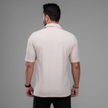 تیشرت یقه دار نیم زیپ مردانه نخ پنبه مراکشی مدل 48029