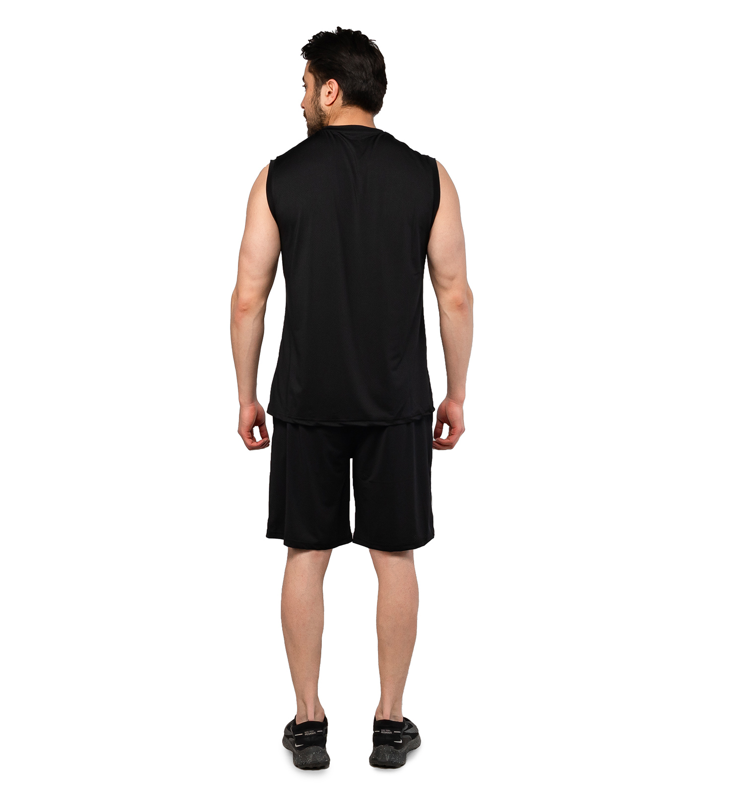 ست رکابی و شلوارک یقه گرد مردانه Nike مشکی مدل 47218