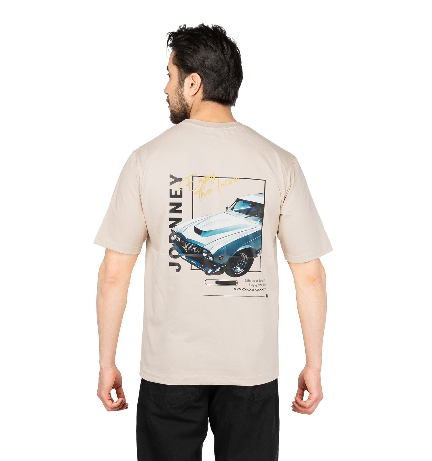 تیشرت Jornney  یقه گرد مردانه طرح دار مدل 47367