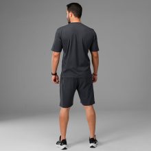 ست تیشرت و شلوارک مردانه طرح دار Nike یقه گرد طوسی مدل 47709
