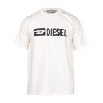 تیشرت Diesel یقه گرد مردانه سفید طرح دار مدل 47401