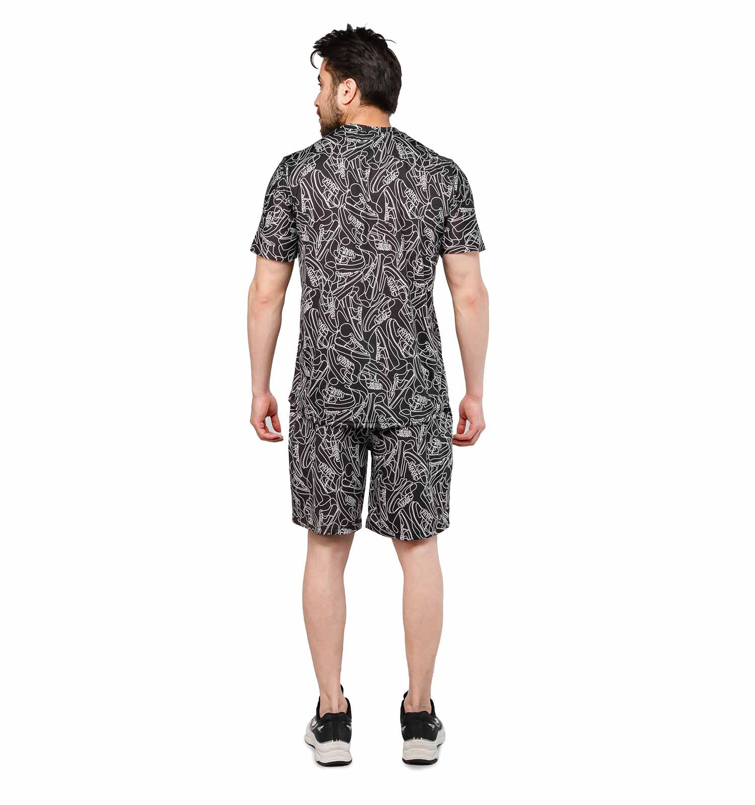 ست تیشرت و شلوارک مردانه سوزنی طرح دار Nike یقه گرد مدل 47200