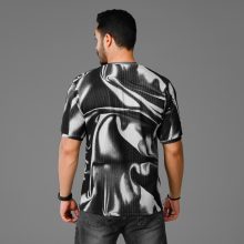 تیشرت یقه گرد مردانه طرح دار نخ پنبه مدل 47981