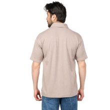 تیشرت مراکشی نیم زیپ یقه دار مردانه ساده مدل 47332