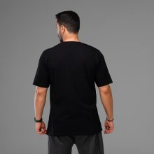 تیشرت یقه گرد مردانه مشکی نخ پنبه گلدوزی شده مدل 47623