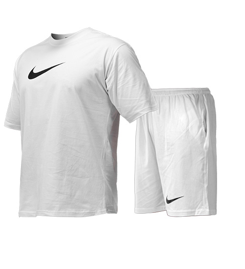 ست تیشرت و شلوارک مردانه طرح دار Nike یقه گرد سفید مدل 47711