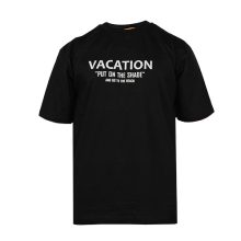 تیشرت Vacation یقه گرد مردانه مشکی طرح دار مدل 47377