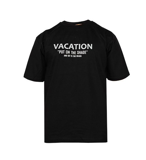 تیشرت Vacation یقه گرد مردانه مشکی طرح دار مدل 47377