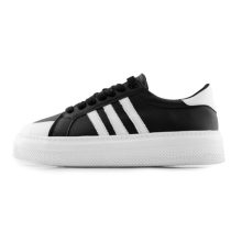 کفش اسپرت Adidas مردانه مشکی سفید بندی مدل 47696