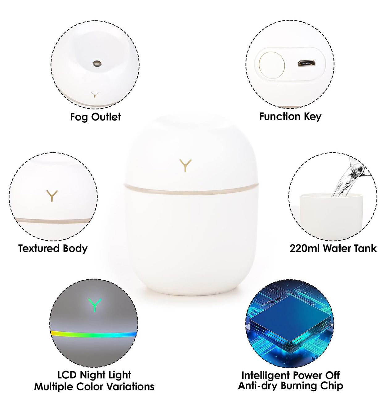 بخور سرد رومیزی Humidifier Colorful Egg مدل 46912