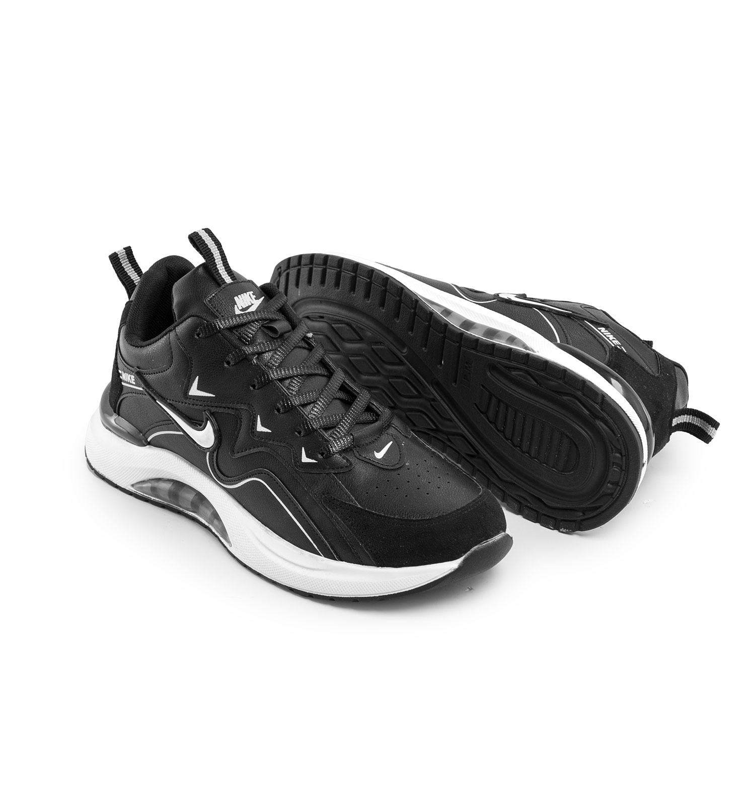 کفش اسپرت  Nike مردانه مشکی بندی چرم مصنوعی  مدل 42691