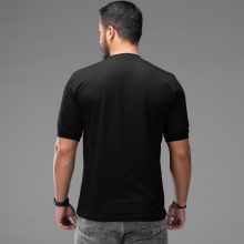 تیشرت Newyork یقه گرد مردانه مشکی نخ پنبه طرح دار مدل 48234